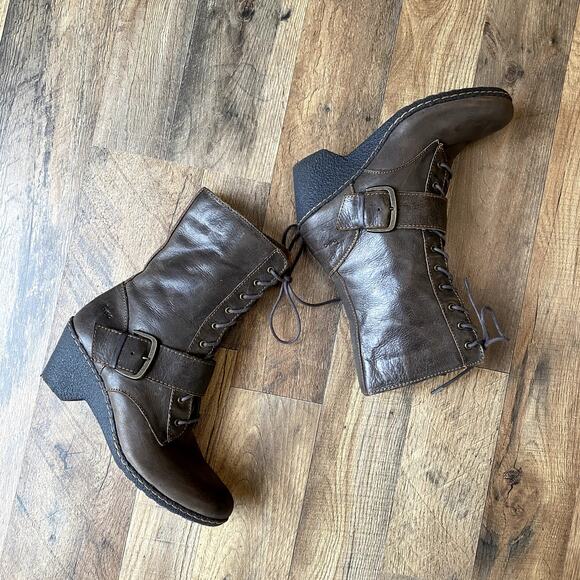 BOC Born Concept Women's Brown Lace Up Buckle Goblincore Boots 8.5 - Picture 14 of 14